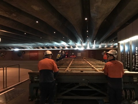 Rear stage lifts installation