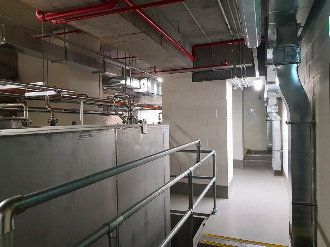 Catwalks and access, doors and finishes installed